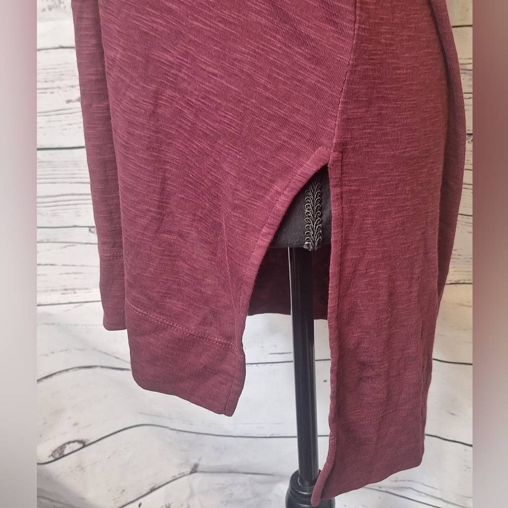 #1478 J.Jill maroon  puma cotton cowl neck tunic sz.S - Picture 3 of 9